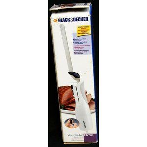 Black & Decker Slice Right Electric Knife EK700 Stainless Steel EZ Grip Tabs